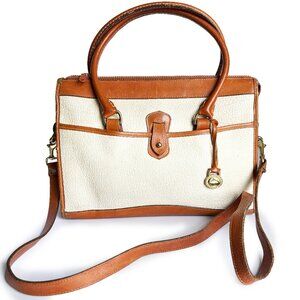 Dooney & Bourke All Weather Leather Shoulder Satchel Style R21 Bone Tan …